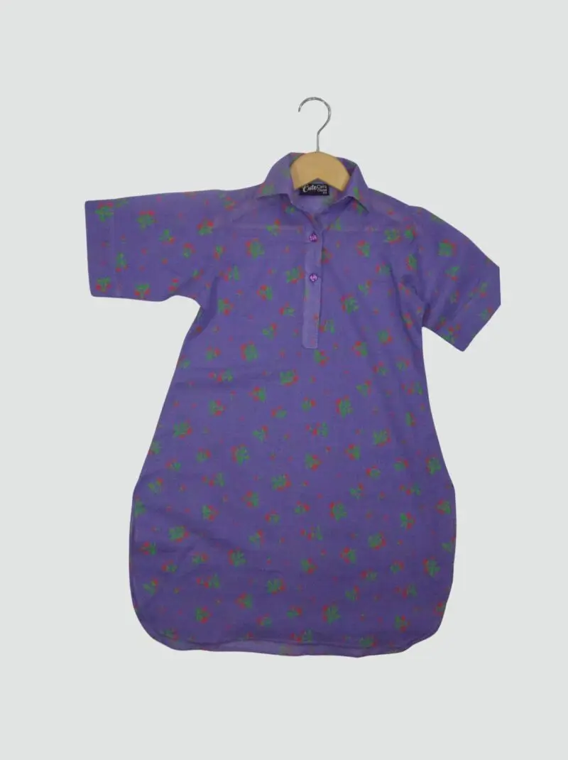 Purple Floral Breeze Lawn Shirt