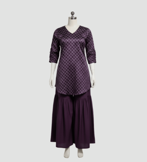 purple_shirt with gharara